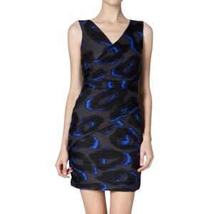 Halston Heritage abstract print mini dress size 12
